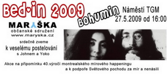 Bed-in aneb protest v Bohumíně v duchu Johna Lennona a Yoko Ono