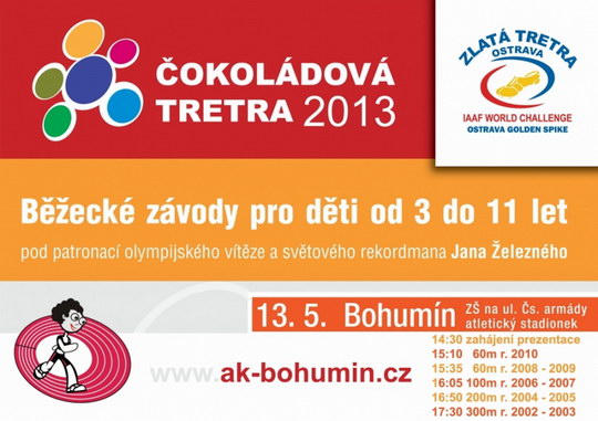 Atletika má zelenou, malí sportovci v Bohumíně poběží Čokoládovou tretru