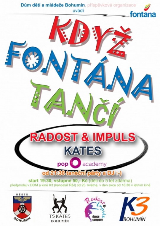 Když Fontána tančí - Radost, Impuls a Kates poprvé dohromady ve společném programu