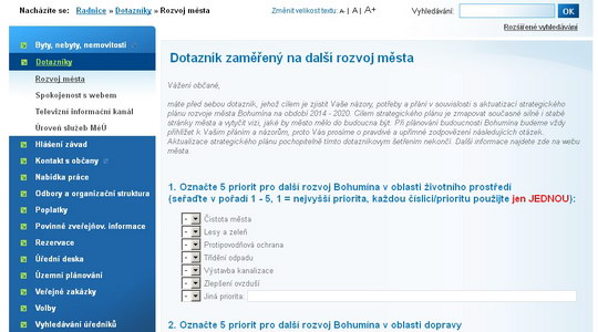 Vyplňte dotazník s jehož pomocí vznikne nový strategický plán Bohumína