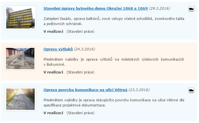 Dokumentace datové sady Veřejné zakázky