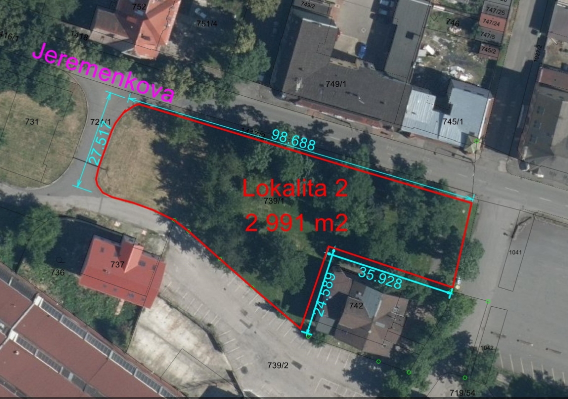 Nabídka prodeje pozemku - Jeremenkova II