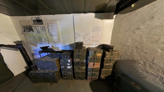 Infantry blockhouse MO S-5 named Na trati - shooting room with heavy machine-guns - Show virtual view